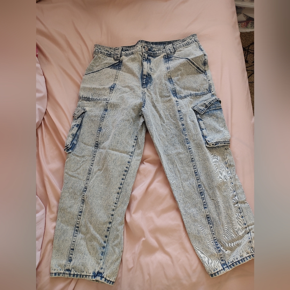 Wild Fable Light Blue Relaxed Cargo Jeans